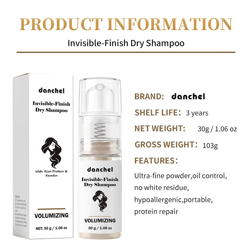 Dry Shampoo Powder Instant Oil Absorbing Refreshing Air-Feeling Grease Hair Styling Powder Travel Portable for Women Men