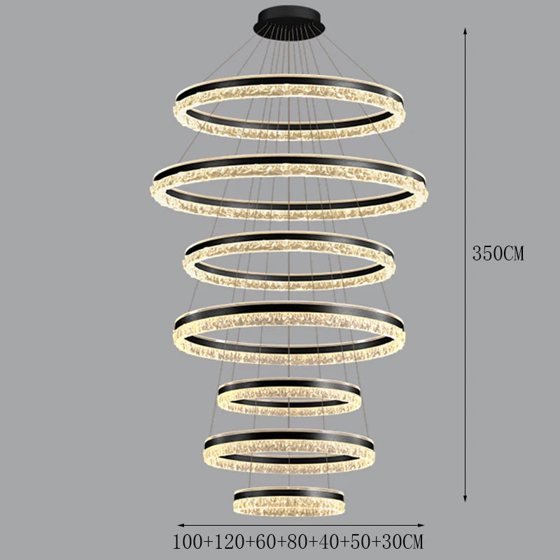 Modern Home Decor Ring LED Lights Pendant Light Lamps for Living Room Chandeliers for Dining Room Hanging Light Indoor Lighting