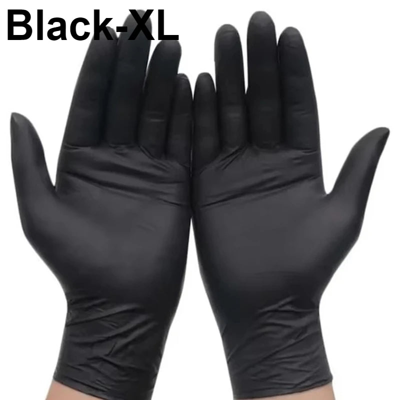 20/50/100PCS Disposable Black Nitrile Gloves  Disposable Nitrile Gloves Home Cleaning Tattoo Hairdressing Nail Art Pet Bath