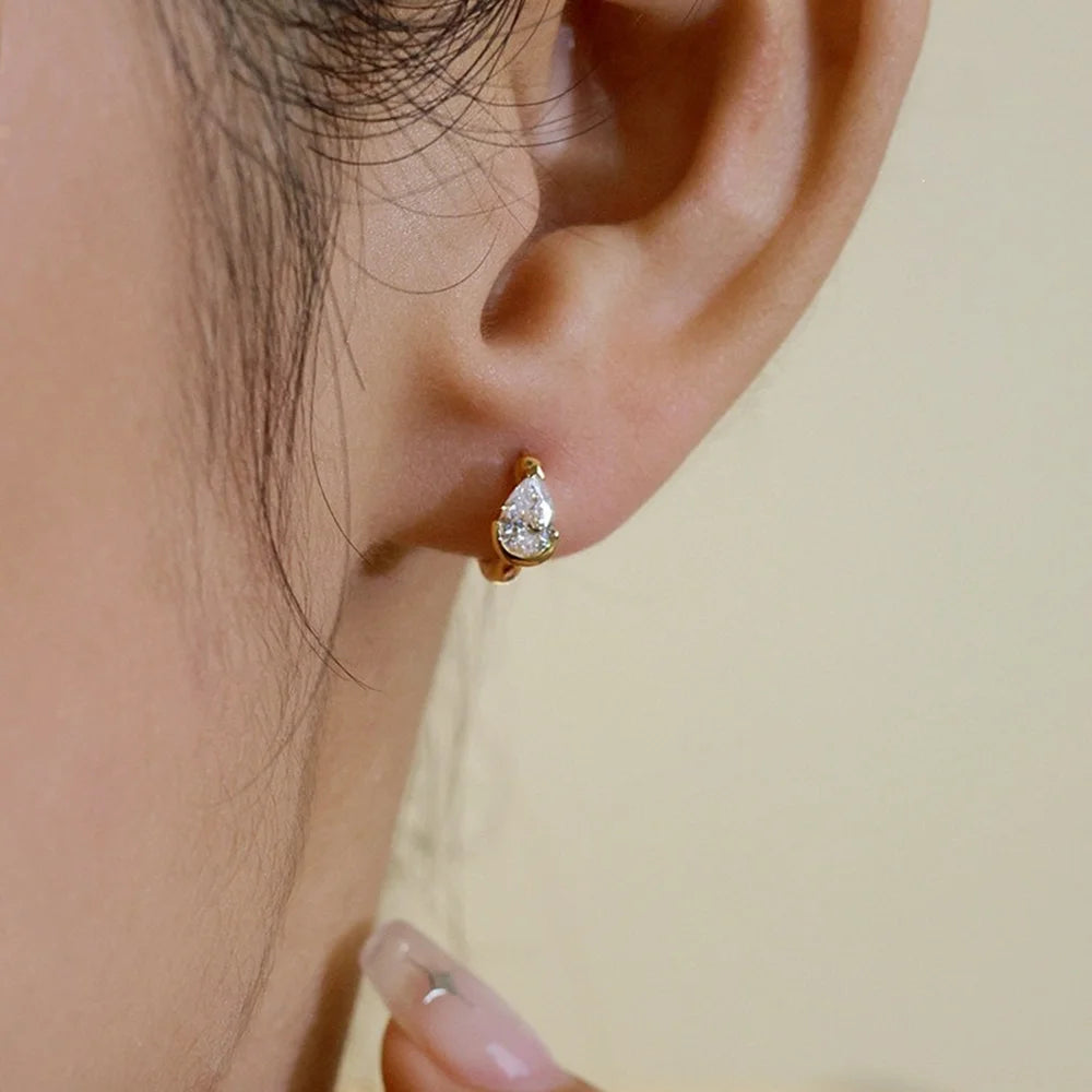 Aide 1PC 925 Sterling Silver INS Zircon Diamond Stud Earring Stud, Suitable For Women Daily Wear, Wedding Party, Valentine's Day