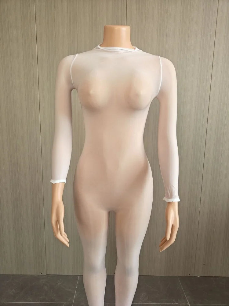 Wmstar One Piece Outfits Women Wholesale Sexy Jumpsuit Stretch See Through Tight Smooth Charming Club Outfits Drop Shopping 2026