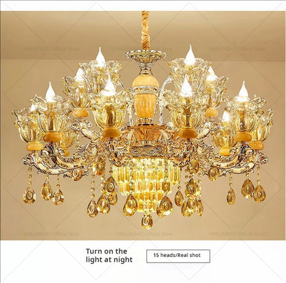 Postmodern Chandelier Living Room Lights European Dining Room Bedroom Home Master Luxury Atmospheric Lamps Villa Crystal Lamps