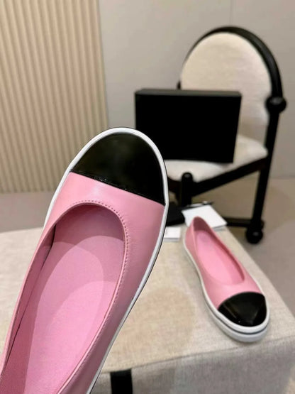 Luxury Brand Commuter Shoes Women's Slip-on Versatile Casual Shoes Casual Shoes Lambskin Material Stylish Casual Flat Shoes