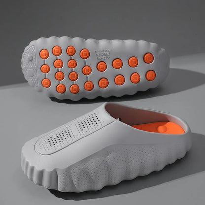 Soft EVA Men's Slippers Outdoor Acupressure Breathable Thick Sole Slippers Non-Slip Lightweight Summer Beach Sandals