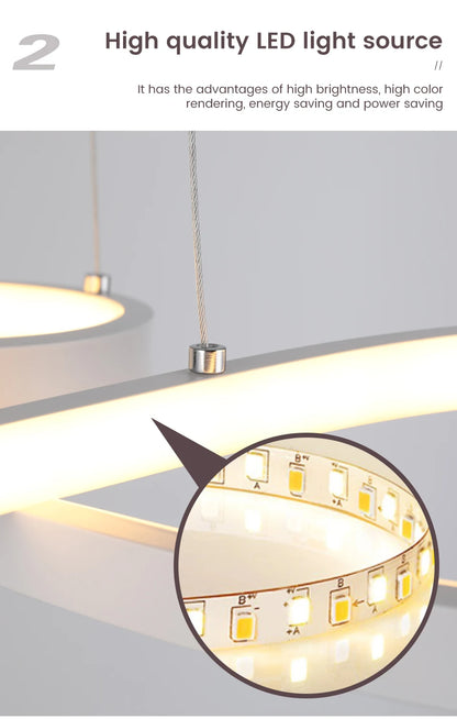 Modern Kitchen Island Pendant Lights Bar Table Dining Room Decor Hanging Lights Remote Dimming Kitchen Led Cord Pendant Lamp