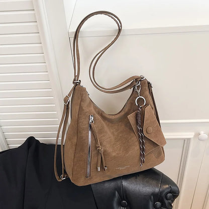 Fashionable Retro Versatile Crossbody Bag New Style Pure Color Multi-Function Single Shoulder Bags Elegant Quality Handbag
