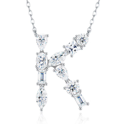 Fashion 26 Letter Man Women's Moissanite Custom Name Necklace 925 Sterling Silver Moissanite Diamond Pendant Necklace Gift