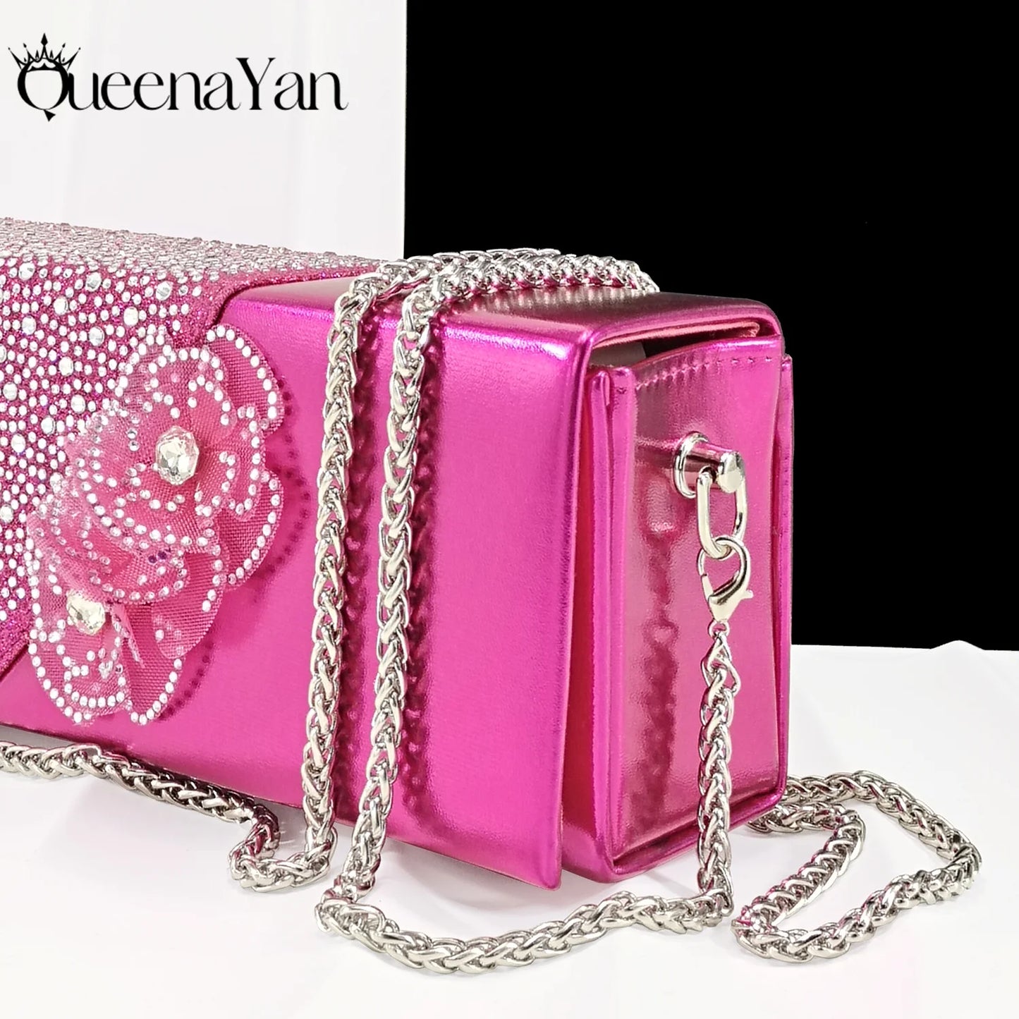 QueenaYan Elegant African-Inspired Evening Shoes and Handmade Clutch Set Pointed Toe High-Heel Women's Footwear and Matching Bag