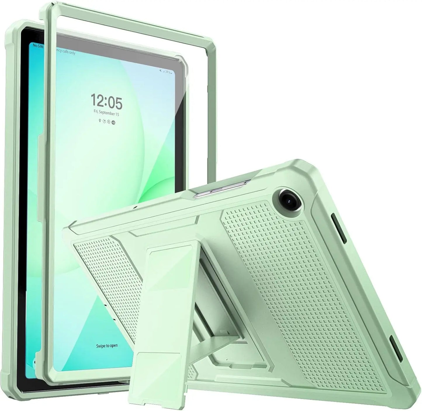MoKo Case For Galaxy Tab A11 Plus 2025/Tab A9+ 11" 2023,Shockproof Full Body Rugged Stand Back Cover Built-in Screen Protector