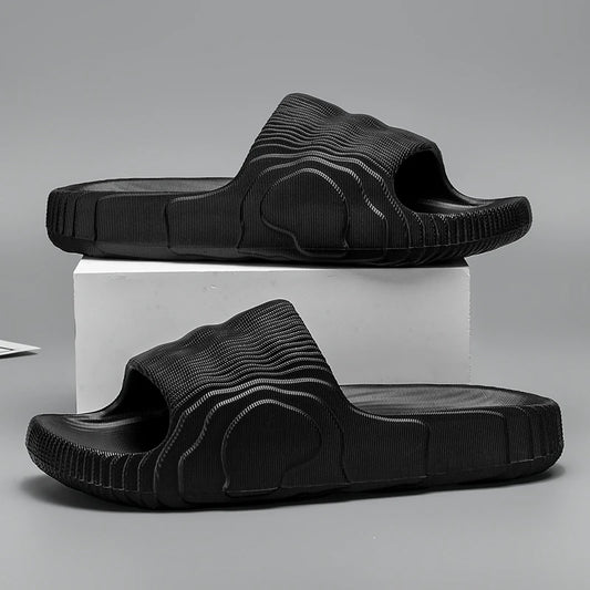 Man Fashion Sandals Solid Beach Slippers Summer Non Slip Sandals Soft Unisex Slides Women Luxury Outdoor Ultralight Shoes