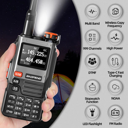 1/2PCS Baofeng UV-K61 Walkie Talkie Multi Band Wireless Copy Frequency 999CH Type-C AM DTMF NOAA UV-5R UV 5RH K6 K5(8) Ham Radio