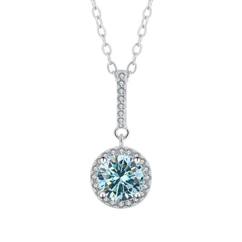 TY D VVS1 Moissanite Pandent Necklace GRA Certified 0.5-2ct Lab Diamond s925 Sterling Silver Dainty Necklaces for Women