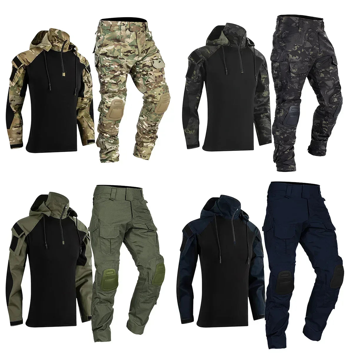 Tactical Uniform Milit Outdoor Camo Uniform Combat Suits Shirts Cargo Pants Trainning Sets Airsoft Paintball Hunting Clothes
