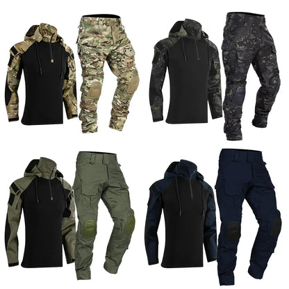 Tactical Uniform Milit Outdoor Camo Uniform Combat Suits Shirts Cargo Pants Trainning Sets Airsoft Paintball Hunting Clothes