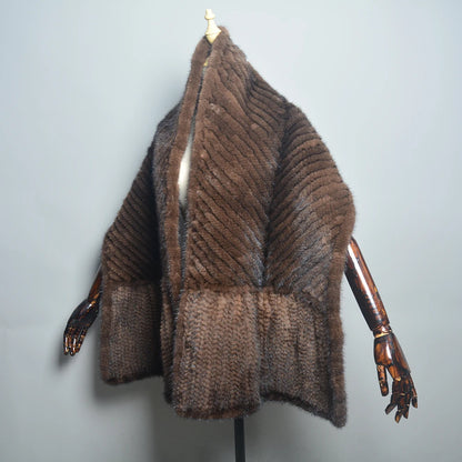 2026 Hot Sale Luxury Women's Real Mink Fur Scarf Lady Fashion Knitted Genuine Mink Fur Scarves Winter Warm Natural Fur Muffler