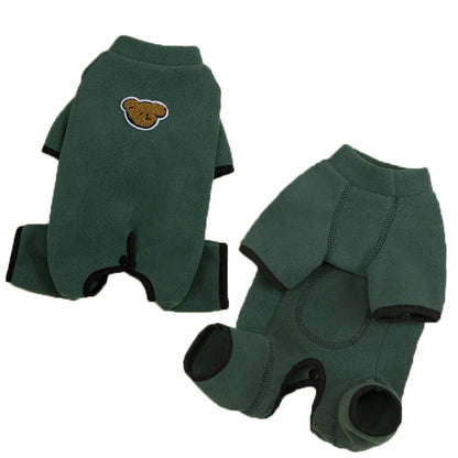 Warm Dog Clothes Wrapped Belly Dog Costumes Clothing Jumpsuit Suit For Small Dogs Shih Tzu Chihuahua Puppy Overalls Tracksuit XS
