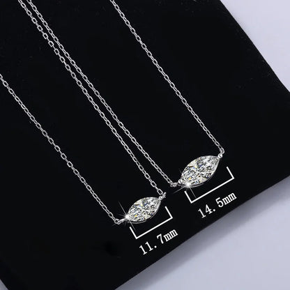 EWYA Pear Cut 1/2CT Solitaire Moissanite Pendant Necklace Woman Man 925 Silver Waterdrop Lab Diamond Gra Certified Neck Chain