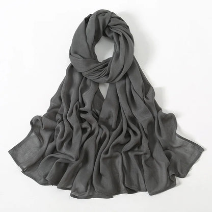 New Big Size Solid Rayon Modal Hijab Scarf Women Muslim Headscarf Wraps Shawl Femme Musulman Headband Islamic Turban 190*85cm