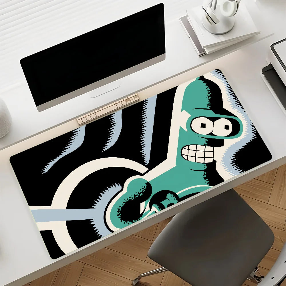 Cartoon F-Futurama-S Mouse Pad Non-slip Rubber Gamer Balance Computer Mat Decoracion Deskmat Laptop Office Large