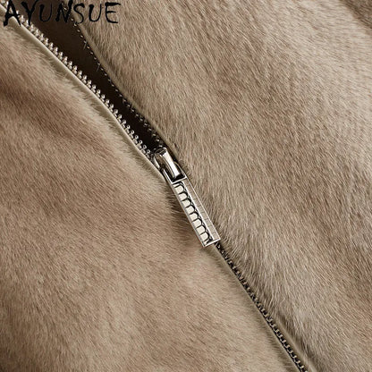 AYUSNUE Natural Mink Coat Men Winter Jacket Whole Mink Real Fur Coats Male Luxury Clothes Fashion Warm Куртка Натуральный Мех