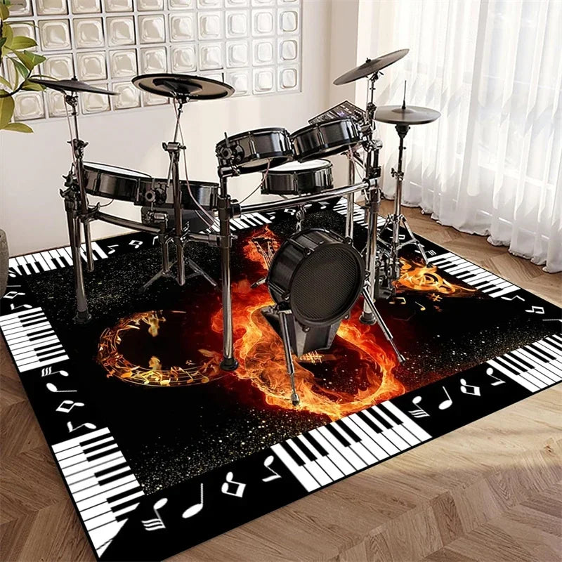 Vintage Sound Absorbing Stage Carpet Mat Rugs for Soundproofing Bass Drums Snare Electronic Jazz Musical Floo