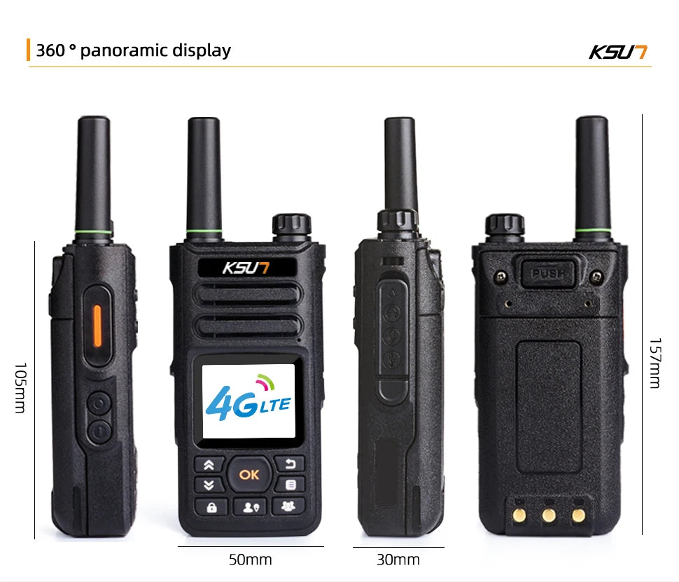 KSUT ZL10 Zello Walkie Talkie 4g Radio Work With Sim Card Blue Tooth Long Range Two Way Radio Walkie Talkie Profesional Powerful