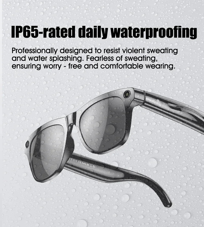 8K AI Smart Glasses With 100MP Camera Chat GPT Touch Sport Sunglasses Bluetooth Call Video Music Player ForMen Women