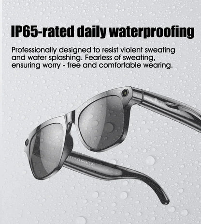 8K AI Smart Glasses With 100MP Camera Chat GPT Touch Sport Sunglasses Bluetooth Call Video Music Player ForMen Women