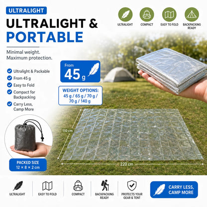 Four Season Ultralight Transparent Tent Groundsheet Waterproof Moisture Proof Camping Footprint Foldable Reusable Outdoor Tarp