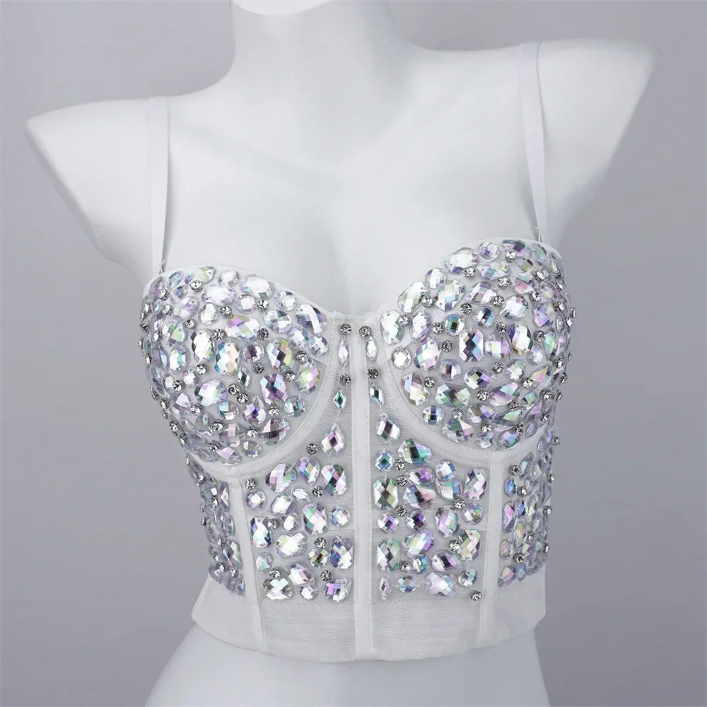 Sexy Party Corset Tops Woman Tank Streetwear Camis Bustier Fashion y2k Crop Top Women Clothes Summer Club Shirt Ladies Bra Blusa
