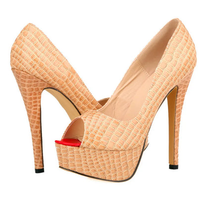 Cross-dresser Unisex Men's Pumps Queen Fashion Peep Toe Platform High Heels 14cm Sexy Patent Leather Shoes Stilettos Large Size