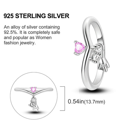 925 Sterling Silver Infinite Love Ring Original Luxury Design Zircon Finger Rings For Women High Quality Wedding Jewelry Gift