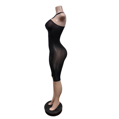 FAGADOER Sexy Asymmetric One Shoulder Bodycon Rompers Women's Summer Fashion Solid Color Jumpsuits Night Party Club Playsuits