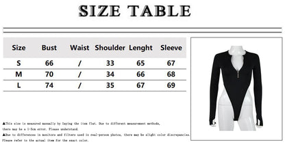 Autumn New Zipper Long Sleeved Jumpsuit High Waist Slimming and sexy Elastic Slim Fit Top Women's Clothing