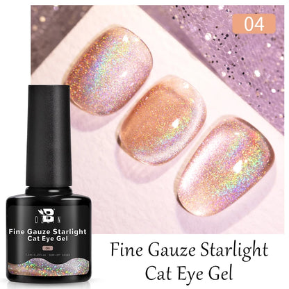 7.5ml Golden Light  Magnetic Gel Golden Gems Magnetic Gel Nail Polish Cat Nail Sparkling Glitter Semi Permanent Varnish