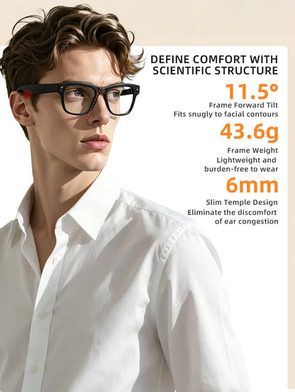 New AI Smart Glasses 13MP HD Camera 1200P Video  Multiple Languages Translation WiFi Sunglasses Bluetooth Call Music Men Women