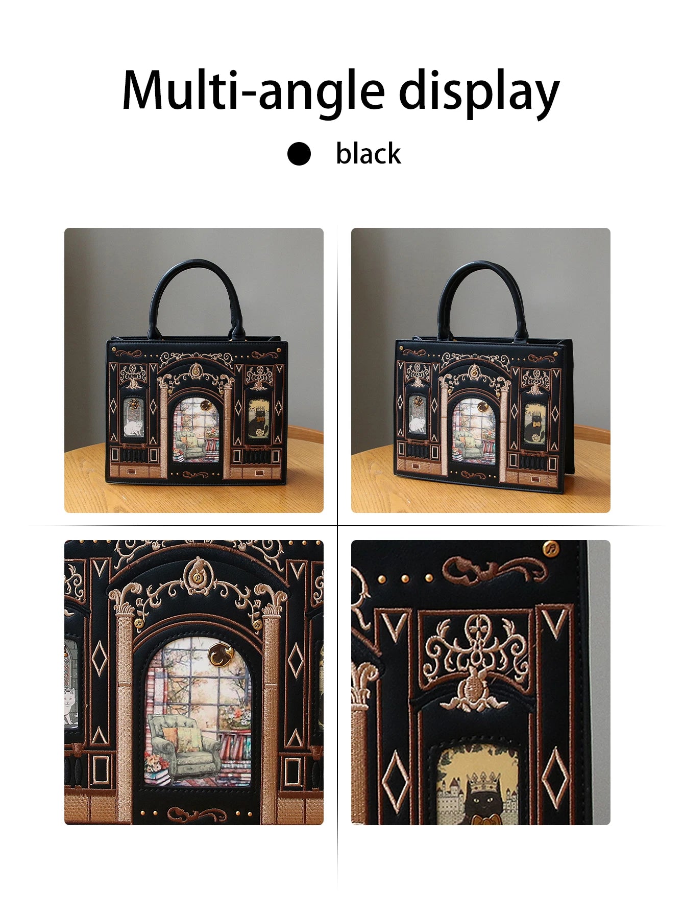 2026 Light Luxury Niche Design Fashion New Cat Bag Light Luxury Heavy Industry Craft Embroidery Thread Small Square B