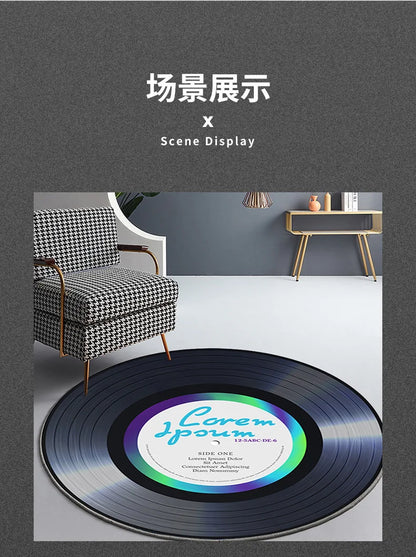 Round game machine rug living room bedroom computer chair floor mat hanging basket mat gaming video game room decorative carpet