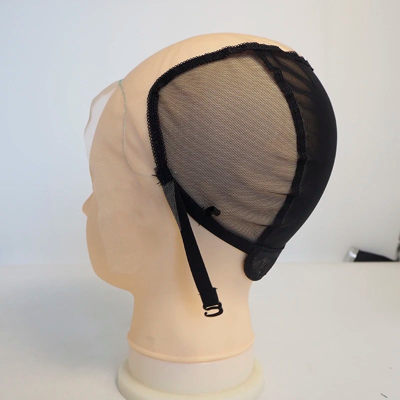 13*6inch lace front wig caps for making adjustable small wigs