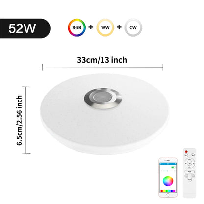 Modern Ceiling Lamps RGB Dimming Home Lighting APP Bluetooth Music Light 52W 36W Smart Ceiling Lights With Remote Control AC220V