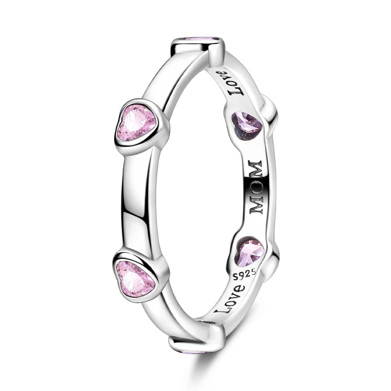 LAZA 925 Sterling Silver Colorful Rings Sparking Zirconium Bowknot Moon Sun Original Ring For Women Anniversary Wedding Gifts