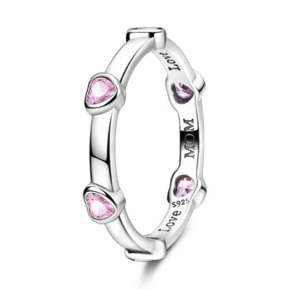 LAZA 925 Sterling Silver Colorful Rings Sparking Zirconium Bowknot Moon Sun Original Ring For Women Anniversary Wedding Gifts