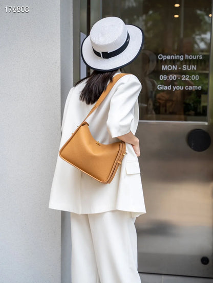 New Genuine Leather Luxury Designer Women Shoulder Crossbody Underarm Bags Cowhide Ladies Large Capacity Tote Bag Fashion Purse