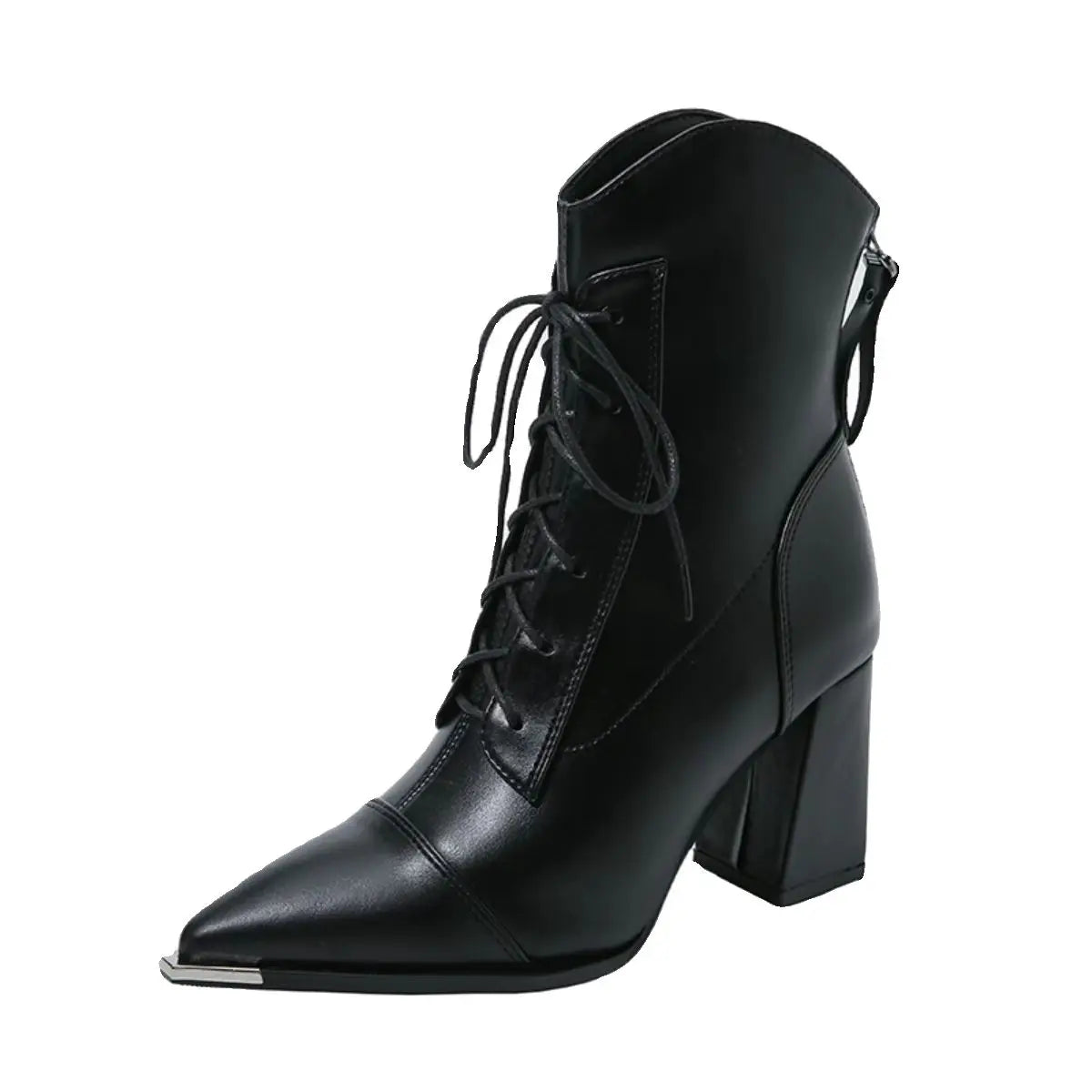 8cm High Heels Women's Ankle Boots Pointed Fashion Shoes Dress Designer Women's Boots 2025 Winter Sexy Chelsea Botas De Mujer