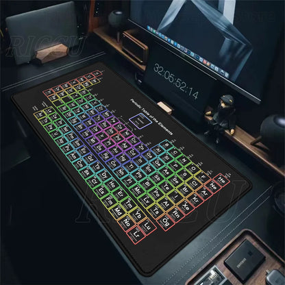 Periodic Table of Elements Mouse Pad Large Gaming Keyboard Mousepad with Stitched Edge Non-Slip Rubber Base Office PC Desk Mat