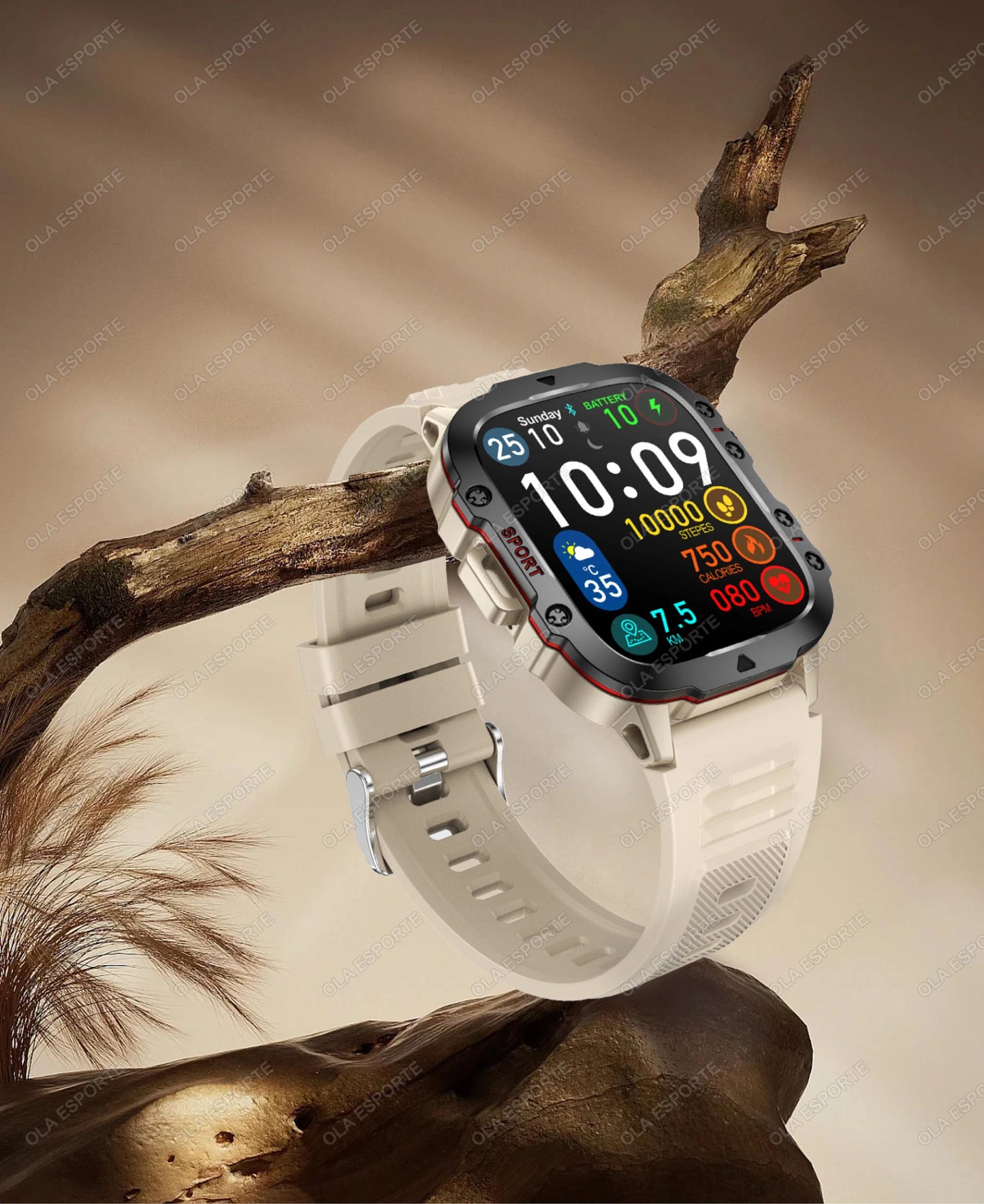2025 New Military Smart Watch Men IP68 5ATM Outdoor Sports Fitness Tracker Health Monitoring 1.81Inch Bluetooth Calls Smartwatch