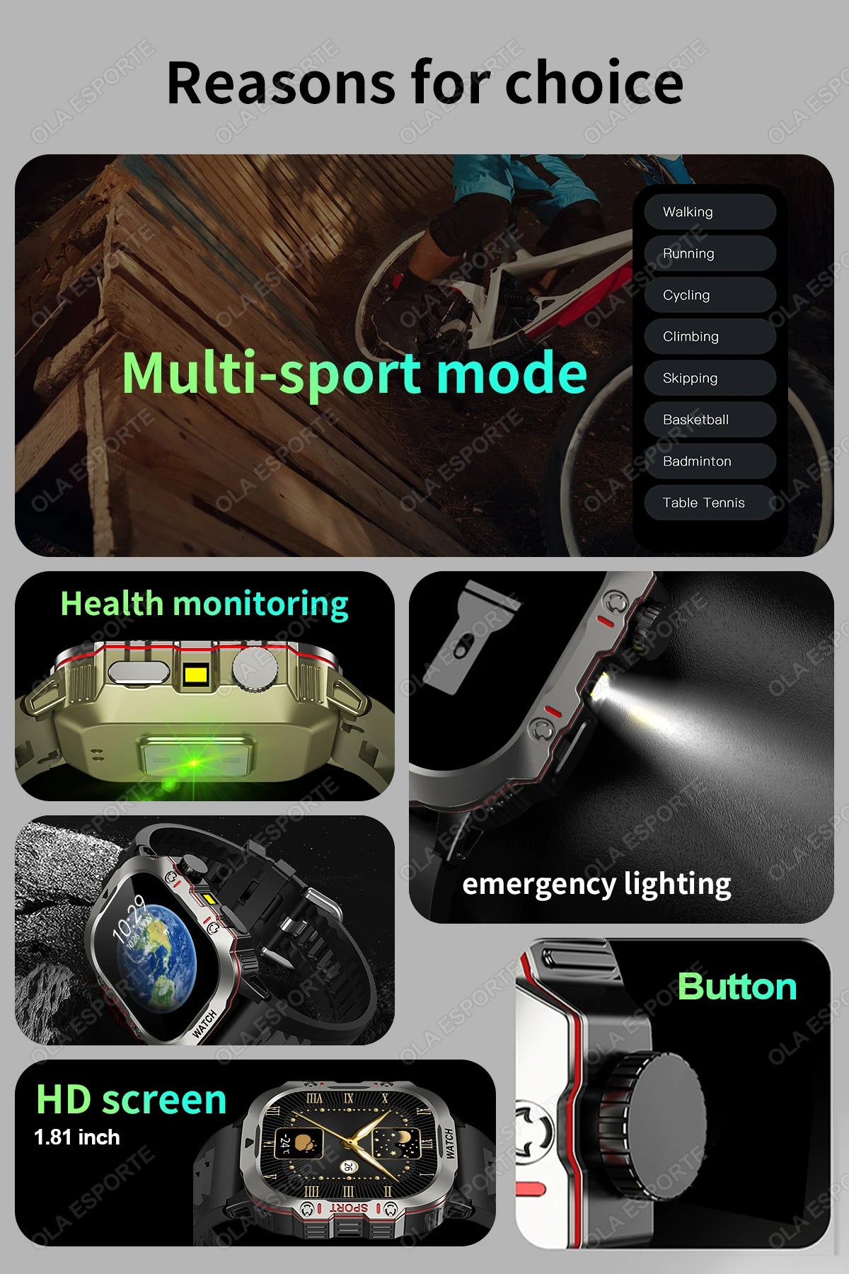 2025 New Military Smart Watch Men IP68 5ATM Outdoor Sports Fitness Tracker Health Monitoring 1.81Inch Bluetooth Calls Smartwatch