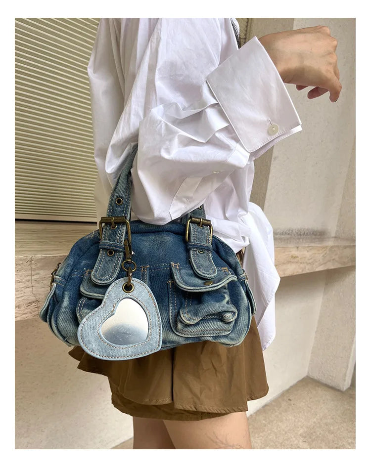 Denim Crossbody Bags for Women Shoulder Bags Hand-held Retro Purse and Handbags Luxury Bags Designers Bag Сумка Женская Bolsa