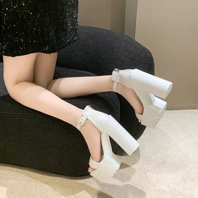 Super High Heels Women's Shoes Fashion Elegant High Heel Sandals Women Party Wedding Pumps Women Luxury Peep Toe Platform Sandal