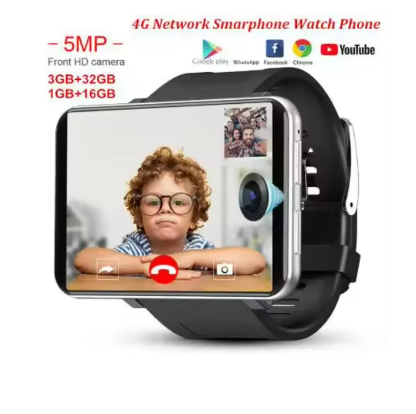 DM100 4G  Smart Watch Android 7.1 OS Phone 3 GB 32GB 5MP 2.86 Inch Screen Camera 480*640 Ips Screen 2700mah Battery Smartwatch